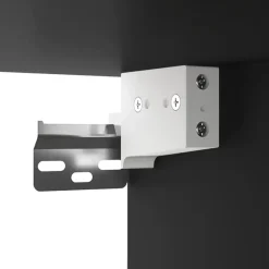 vidaXL - Wandkast - Zwart - Bewerkt hout