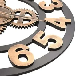 vidaXL - Wandklok - Goud - Metaal - 58 cm