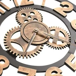 vidaXL - Wandklok - Goud - Metaal - 58 cm