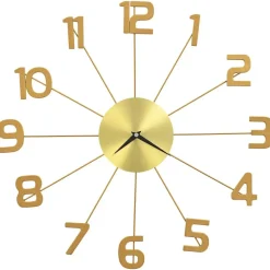vidaXL - Wandklok - Goud - Metaal - 50 cm