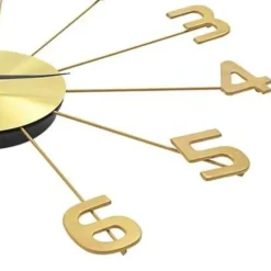 vidaXL - Wandklok - Goud - Metaal - 50 cm