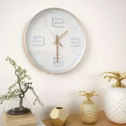 vidaXL - Wandklok - Wit - Polypropyleen