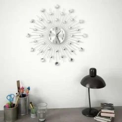 vidaXL - Wandklok - Zilver - Aluminium