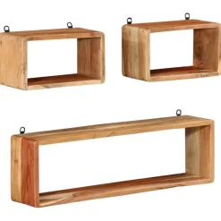 vidaXL - Wandkubus - Bruin - Hout