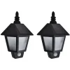 vidaXL - Wandlamp - Zwart - Kunststof - 2 stuks