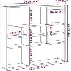 vidaXL - Wandmeubel - Bruin - Bewerkt hout