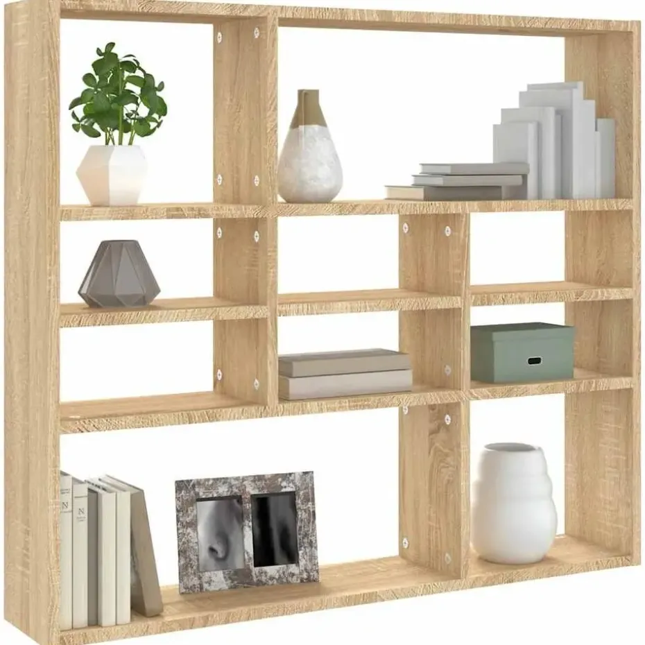 vidaXL - Wandmeubel - Bruin - Bewerkt hout