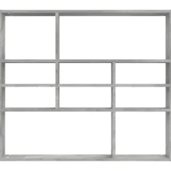 vidaXL - Wandmeubel - Grijs - Bewerkt hout