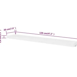 vidaXL - Wandmeubel - Wit - MDF - 120 cm - 2 stuks