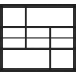 vidaXL - Wandmeubel - Zwart - Bewerkt hout