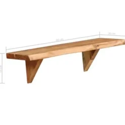 vidaXL - Wandplank - Bruin - Hout - 60 x 20 x 18 cm - 2 stuks