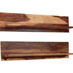 vidaXL - Wandplank - Bruin - Hout - 118 x 26 x 20 cm - 2 stuks