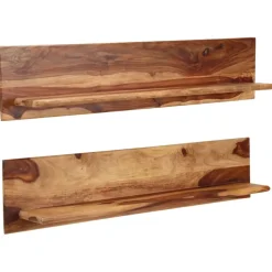 vidaXL - Wandplank - Bruin - Hout - 118 x 26 x 20 cm - 2 stuks