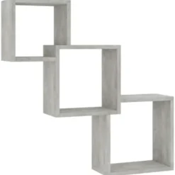 vidaXL - Wandplank - Grijs - Bewerkt hout