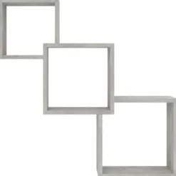 vidaXL - Wandplank - Grijs - Bewerkt hout