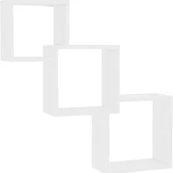 vidaXL - Wandplank - Wit - Bewerkt hout