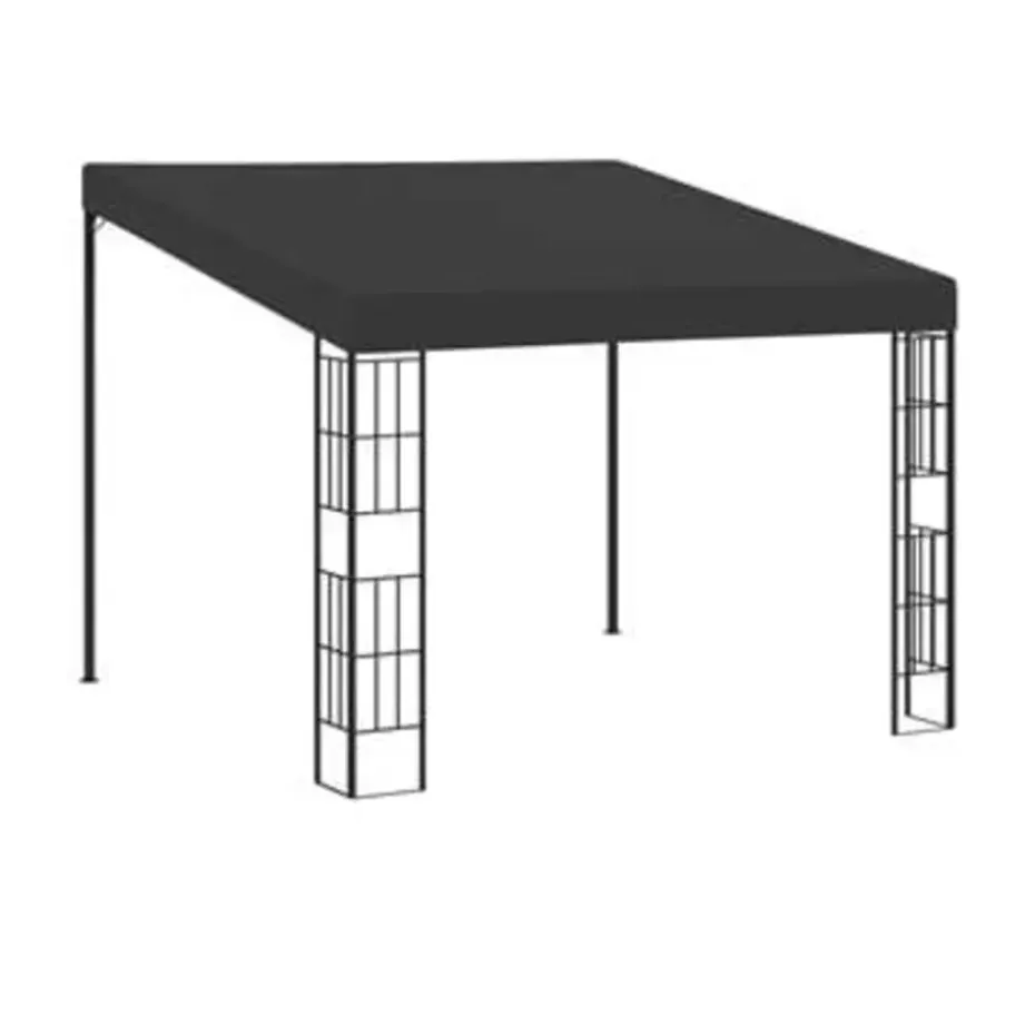 vidaXL - Wandprieel - Antraciet - Stof - 3 x 3 m