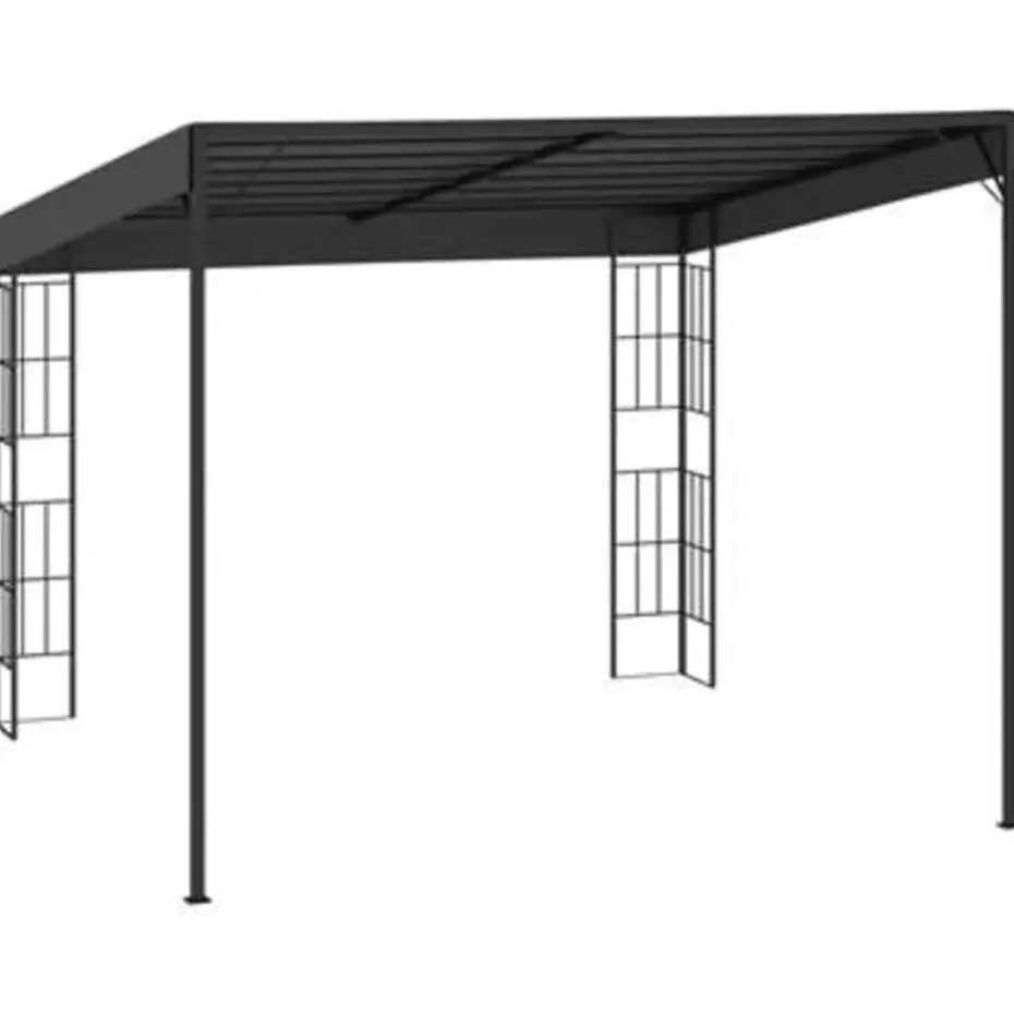 vidaXL - Wandprieel - Antraciet - Stof - 3 x 3 m