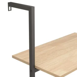 vidaXL - Wandrek met 4 schappen - Lichtbruin - Bewerkt hout - 64 x 35 x 152.5 cm