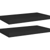 vidaXL - Wandschap - Zwart - MDF - 50 x 23 x 3.8 cm - 2 stuks