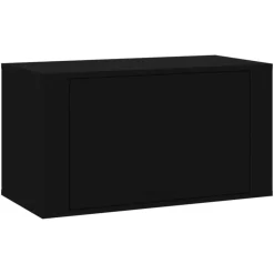 vidaXL - Wandschoenenkast - Zwart - Bewerkt hout