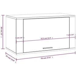 vidaXL - Wandschoenenkast - Zwart - Bewerkt hout