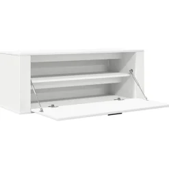 vidaXL - Wandschoenenkast - Wit - Bewerkt hout