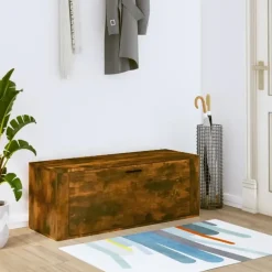 vidaXL - Wandschoenenkast - Bruin - Bewerkt hout