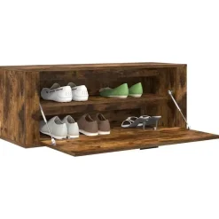 vidaXL - Wandschoenenkast - Bruin - Bewerkt hout