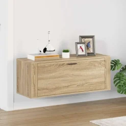 vidaXL - Wandschoenenkast - Bruin - Bewerkt hout