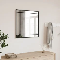 vidaXL - Wandspiegel - Zwart - IJzer - 60 x 60 cm