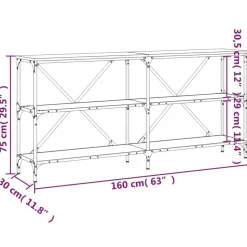 vidaXL - Wandtafel - Bruin - Bewerkt hout