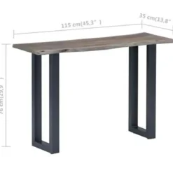vidaXL - Wandtafel - Grijs - Hout