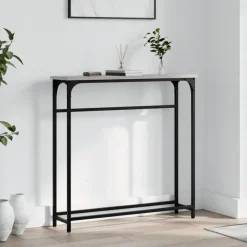 vidaXL - Wandtafel - Grijs sonoma eiken - Bewerkt hout - 75x19.5x75 cm