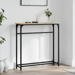 vidaXL - Wandtafel - Sonoma eiken - Bewerkt hout - 75x19.5x75 cm