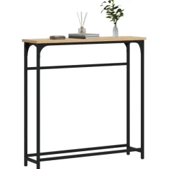 vidaXL - Wandtafel - Sonoma eiken - Bewerkt hout - 75x19.5x75 cm