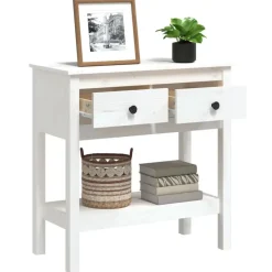 vidaXL - Wandtafel - Wit - Grenenhout