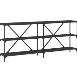 vidaXL - Wandtafel - Zwart - Bewerkt hout
