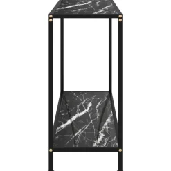 vidaXL - Wandtafel - Zwart - Glas - 120 x 35 x 75 cm