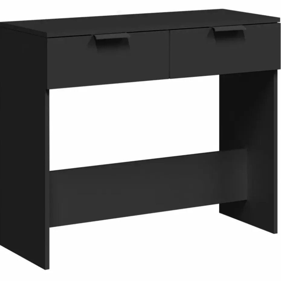 vidaXL - Wandtafel - Zwart - Bewerkt hout