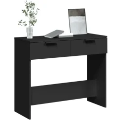 vidaXL - Wandtafel - Zwart - Bewerkt hout