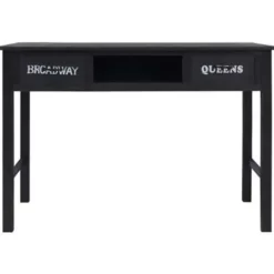 vidaXL - Wandtafel - Zwart - Hout