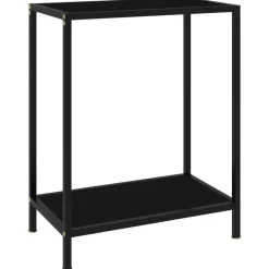 vidaXL - Wandtafel - Zwart - Glas - 60 x 35 x 75 cm