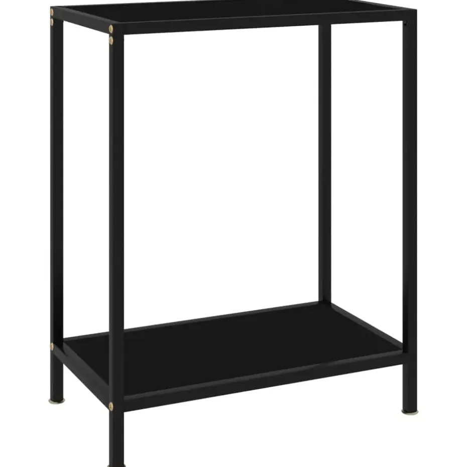 vidaXL - Wandtafel - Zwart - Glas - 60 x 35 x 75 cm