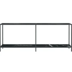 vidaXL - Wandtafel - Zwart - Glas