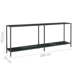 vidaXL - Wandtafel - Zwart - Glas