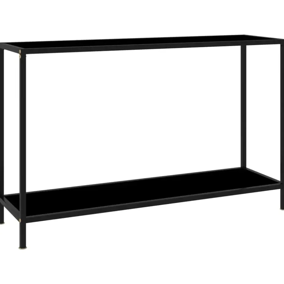 vidaXL - Wandtafel - Zwart - Glas - 120 x 35 x 75 cm