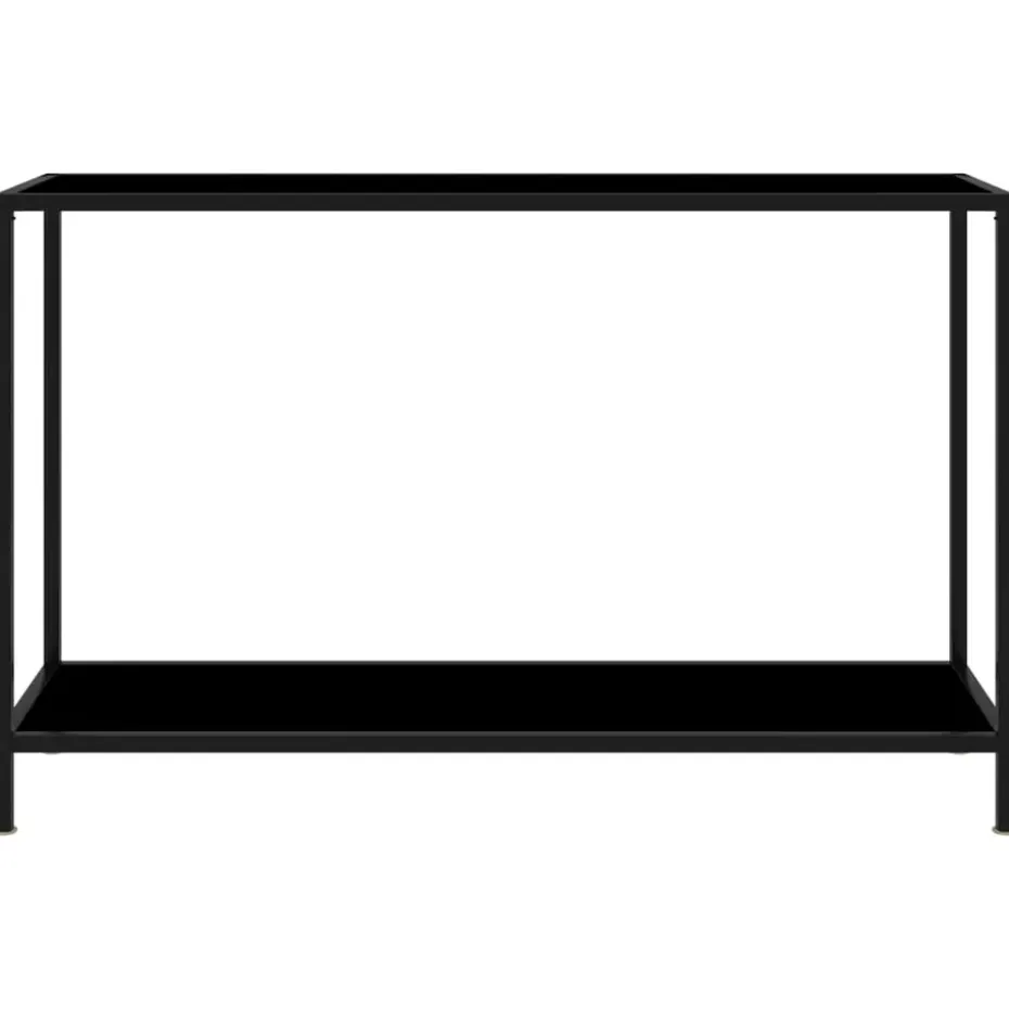 vidaXL - Wandtafel - Zwart - Glas - 120 x 35 x 75 cm