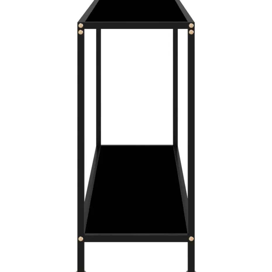 vidaXL - Wandtafel - Zwart - Glas - 120 x 35 x 75 cm