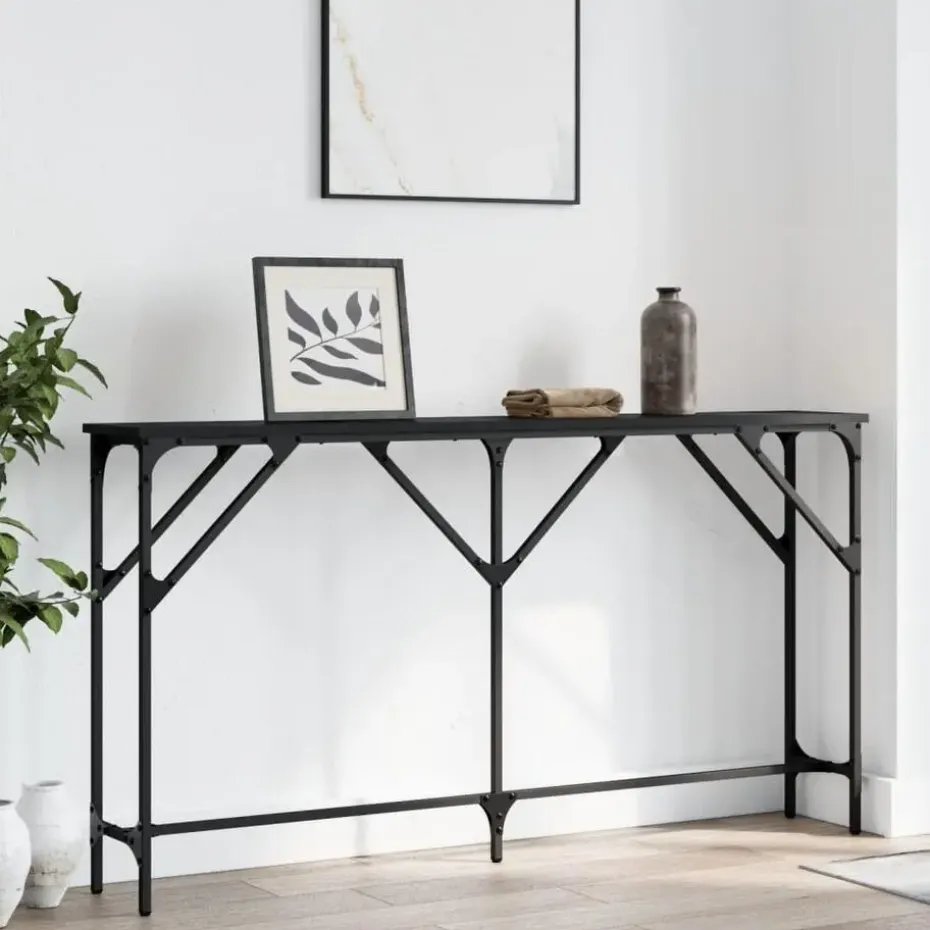 vidaXL - Wandtafel - Zwart - Bewerkt hout